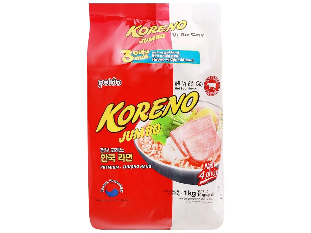 Mì koreno vị bò cay