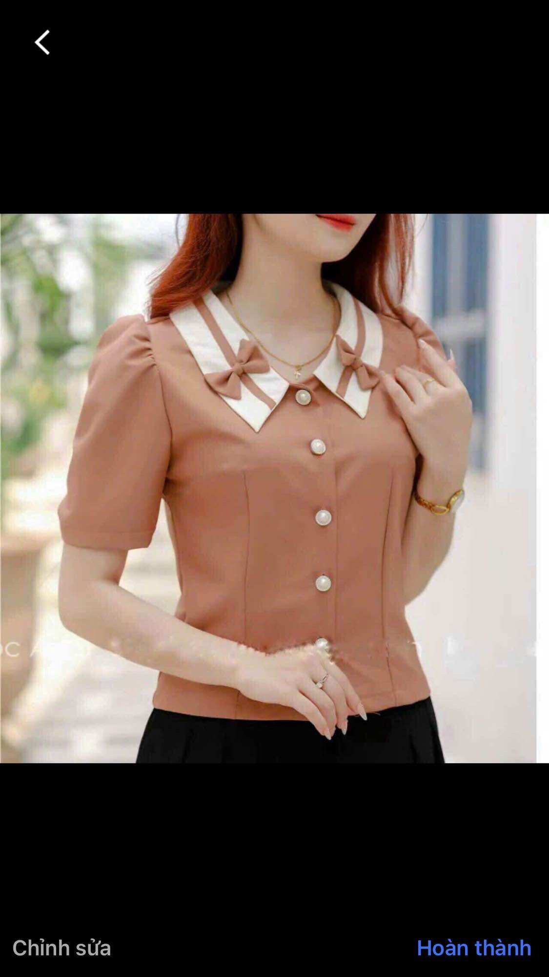 Áo cổ lá sen bâu nhọn & 183
