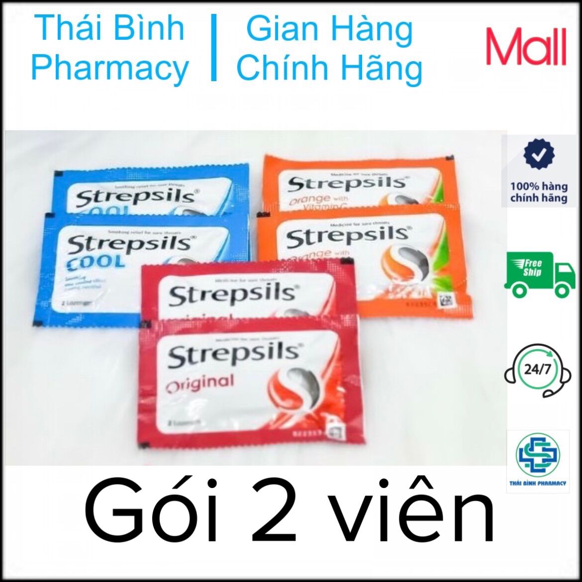 Viên Ngậm Strepsil gói 2v