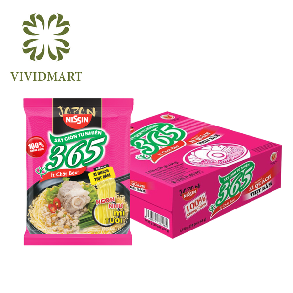 [BOX OF 30 PACKAGES/1 FLAVOUR] - NISSIN - 365 INSTANT NOODLES 3 FLAVOURS: THAI SEAFOOD HOT POT, PORK BONE WITH MINCE PORK, JAPANESE SEAWEED MISO SOUP (64G - 68G/PACKAGE)