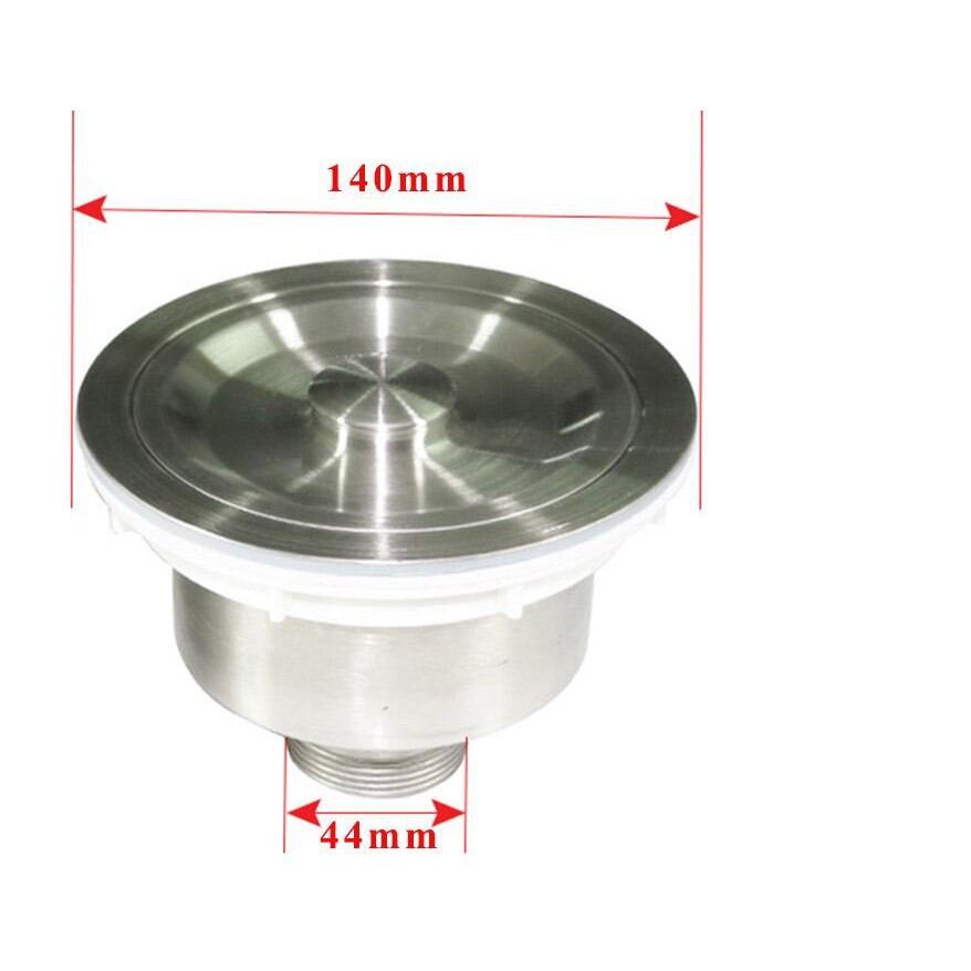 Quả xi phông inox thoát bồn rửa chén, bát phi 110 và phi 140.