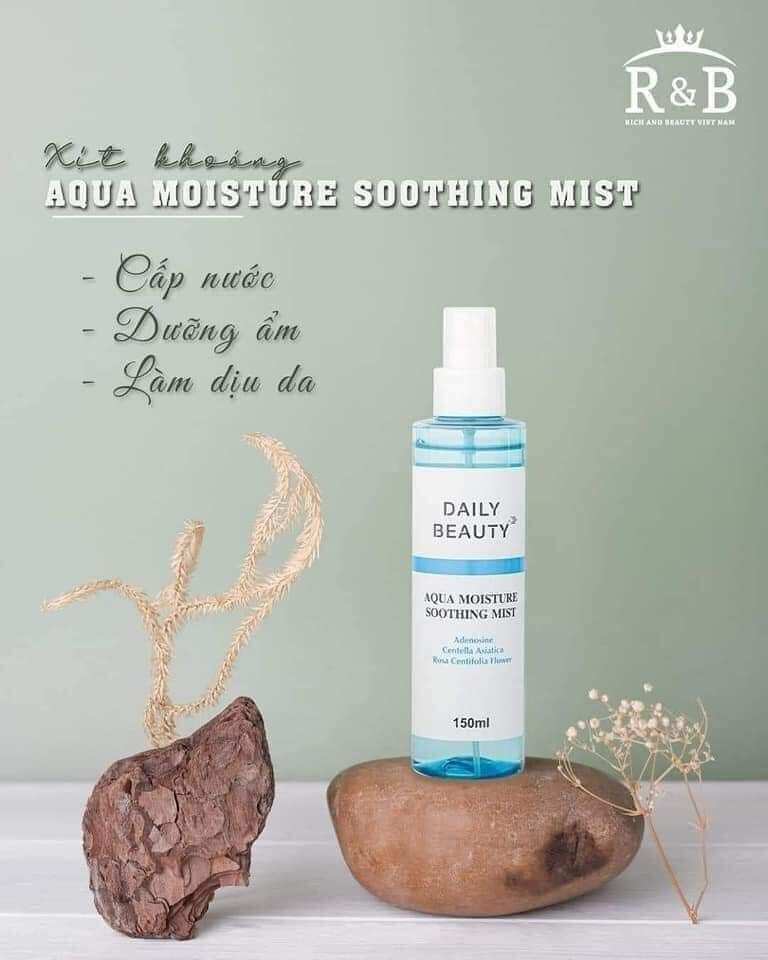 Xịt khoáng aqua moisture soothing mist daily beauty r& b hq 150ml