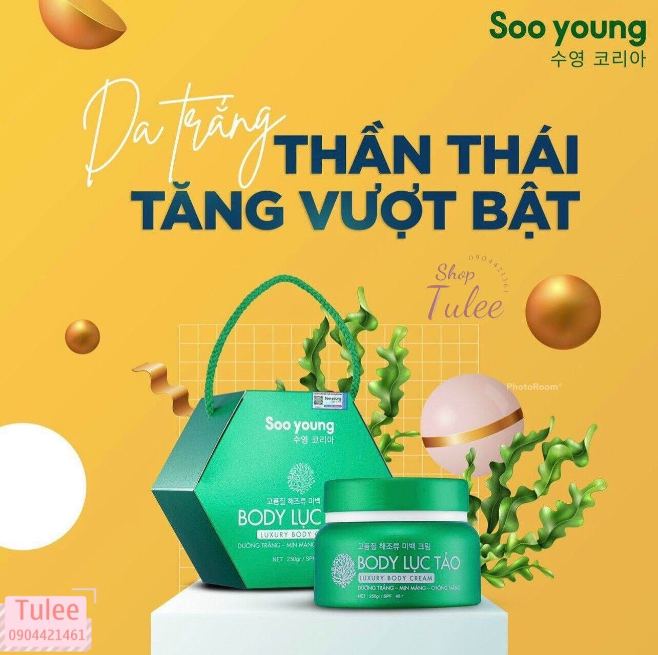 KEM BODY LỤC TẢO SOO YOUNG 250GR