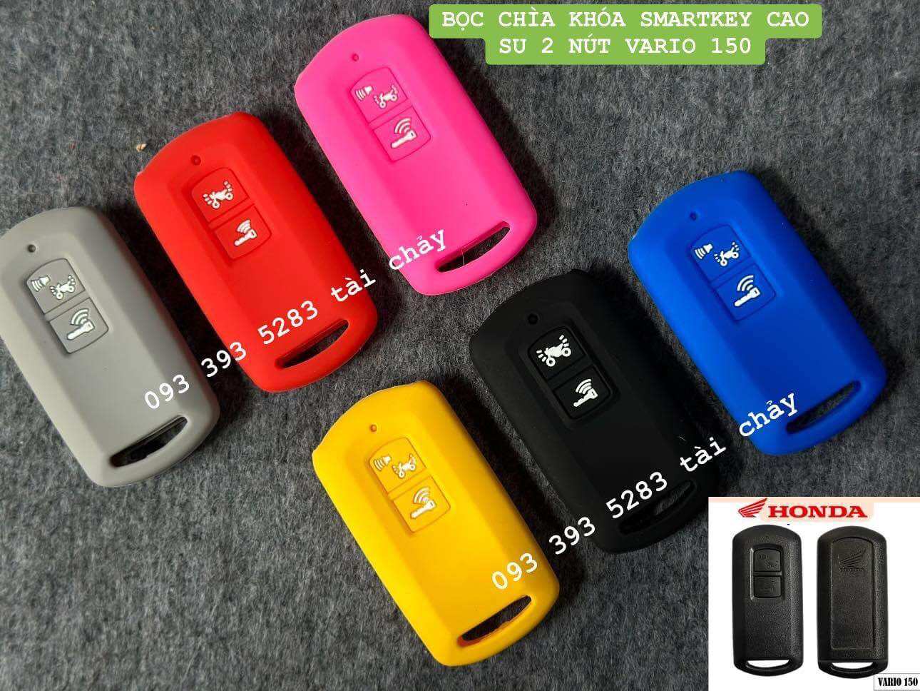Bọc chìa khóa smartkey cao su 2 nút vario 150cc