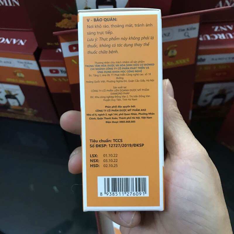 Nano Curcumin dạng dung dịch lo 30ml (hỗ trợ điều trị viêm loét dạ dày tá tràng)