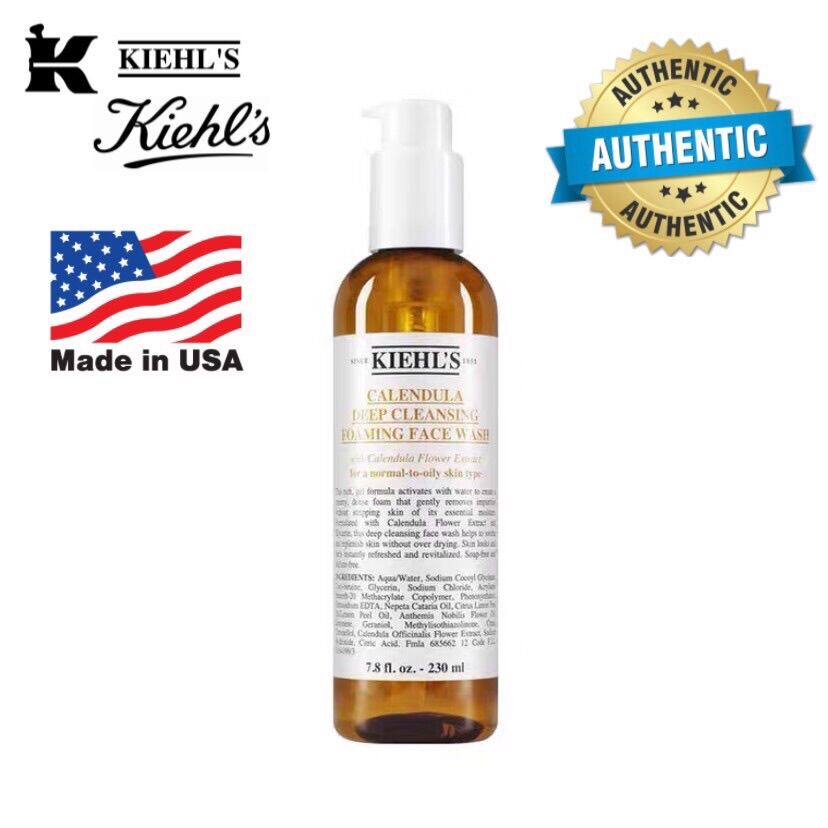 [230ml + Bill] Sữa Rửa Mặt Kiehl’s Calendula Deep Cleansing Foaming Face Wash