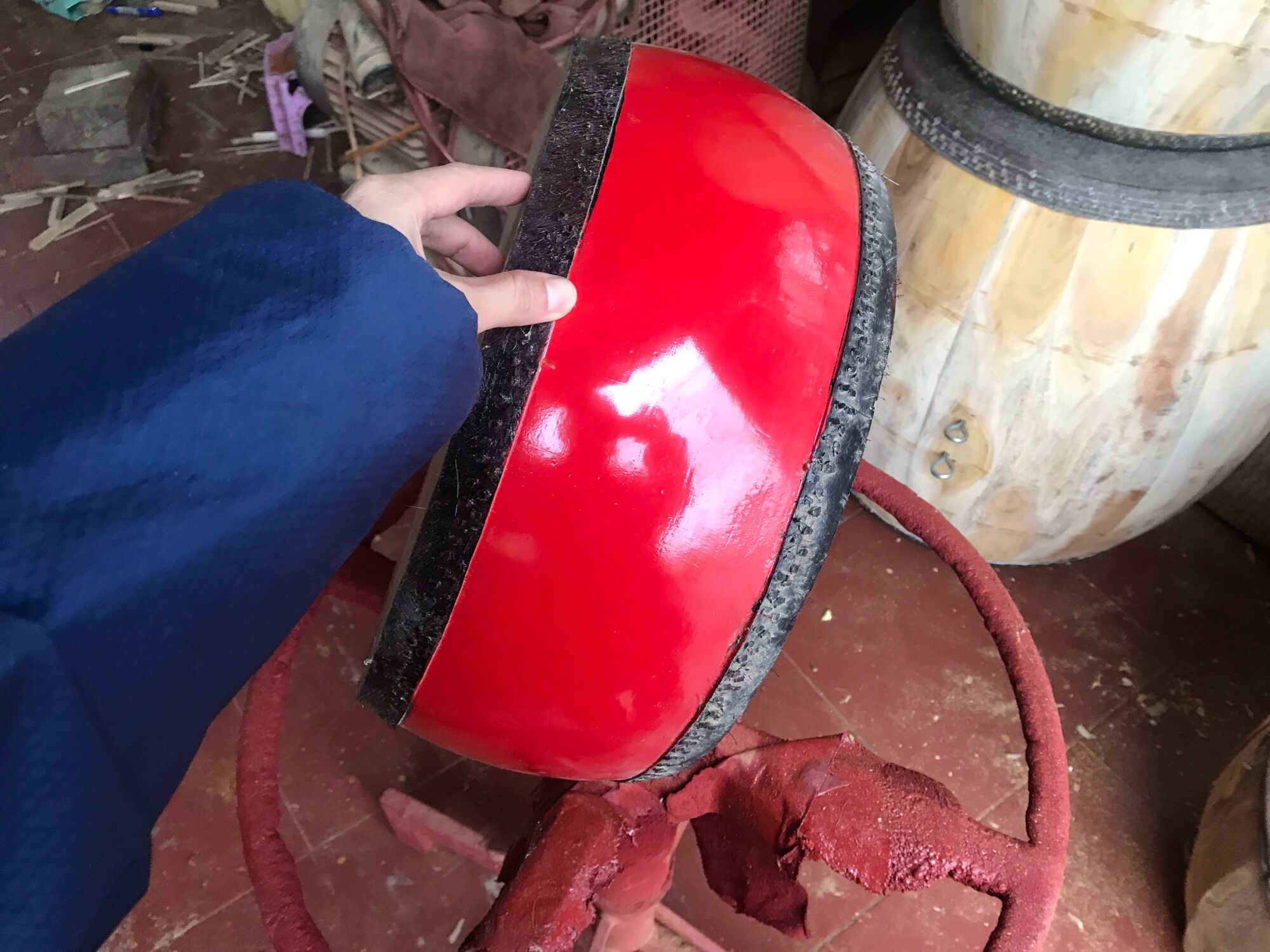 Trống gỗ hát chèo- trống trẻ e(đk:20x12)