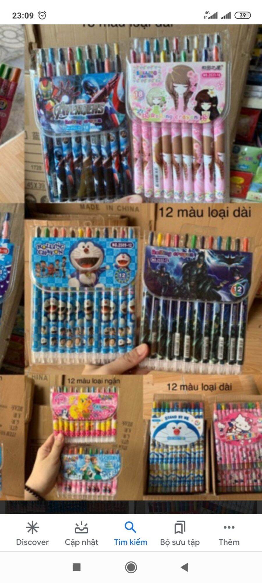 Sáp vặn 12 mầu dài cao cấp