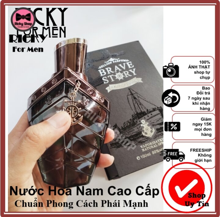 [NỒNG ĐẬM] Nước Hoa Nam Chính Hãng SELLION BRAVE STORY 100ml Mùi hương nam tính dễ chịu nhóm hương gỗ sang trọng lịch lãm