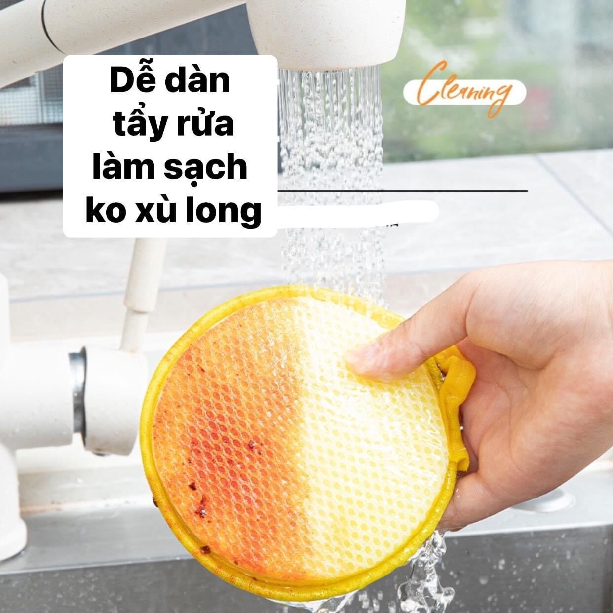 Miếng rửa chén 2 mặt ,mút rửa chén cao cấp siêu thấm nước 1 túi 10miếng