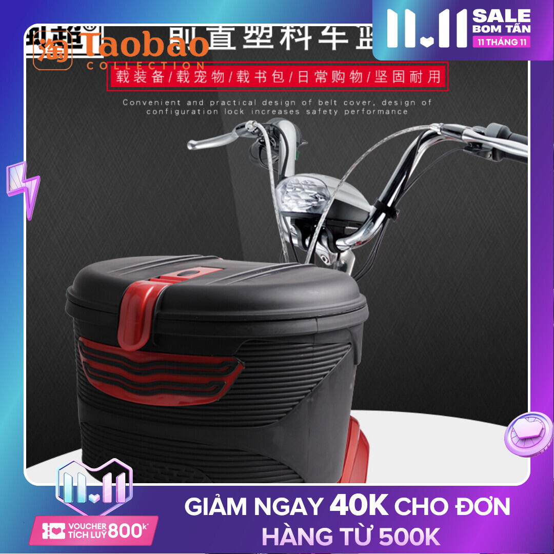 Giỏ Xe Đạp Xe Điện Giỏ Xe Phía Trước Giỏ Xe Có Khóa Chống Nước Giỏ Xe Giỏ Xe Xe Đạp Địa Hình Giỏ Rau Nhựa