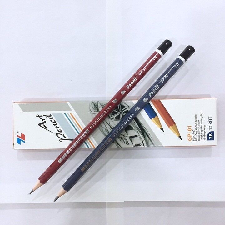 Hộp 10 bút chi gỗ thiên long gp-01, gp-04