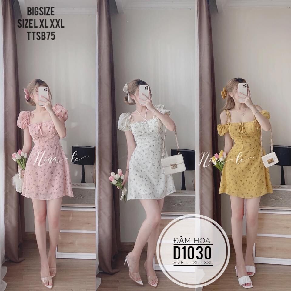 Bigsize 60- 90kg đầm hoa