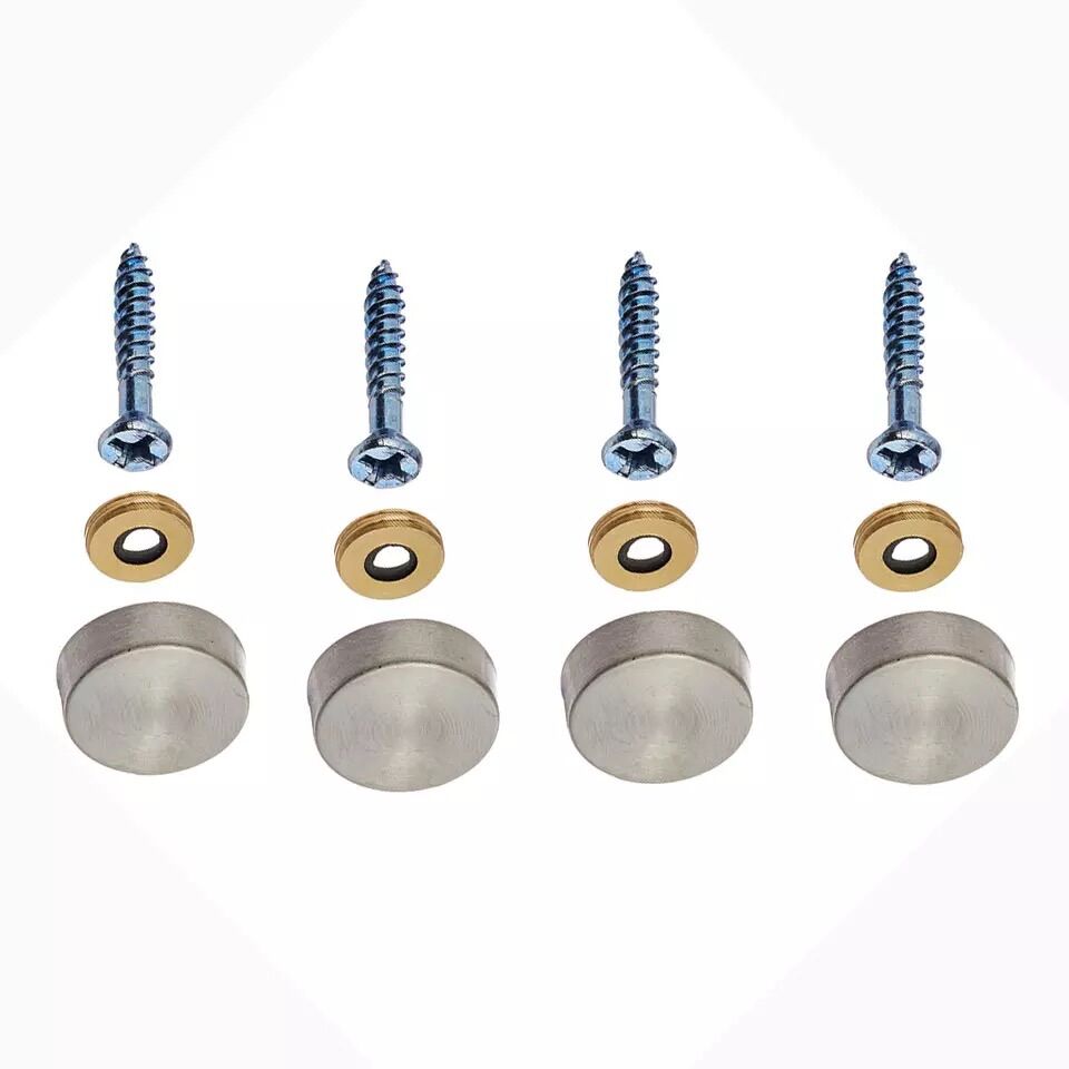 Compo 4 cái nắp chụp gương inox giấu đầu vít