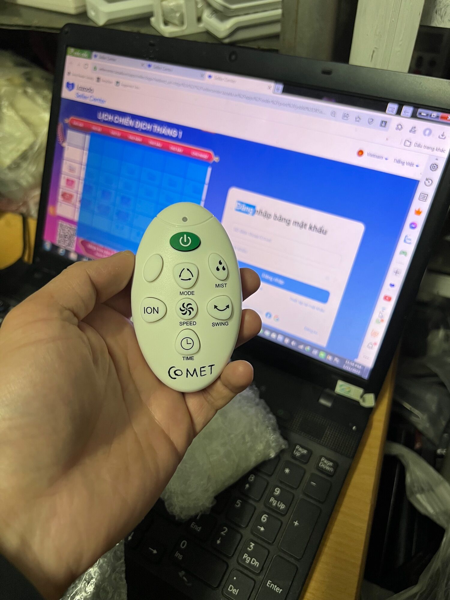 Điều khiển quạt hơi nước comet
