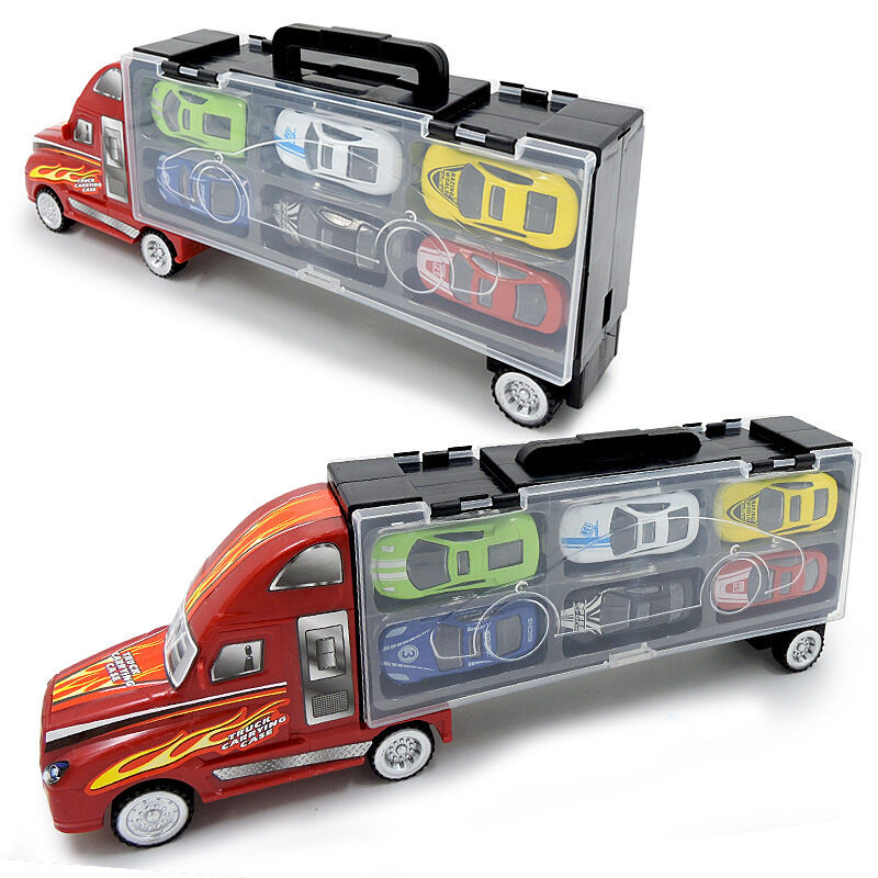 ĐỒ CHƠI XE CONTAINER CHỞ 6 XE CON