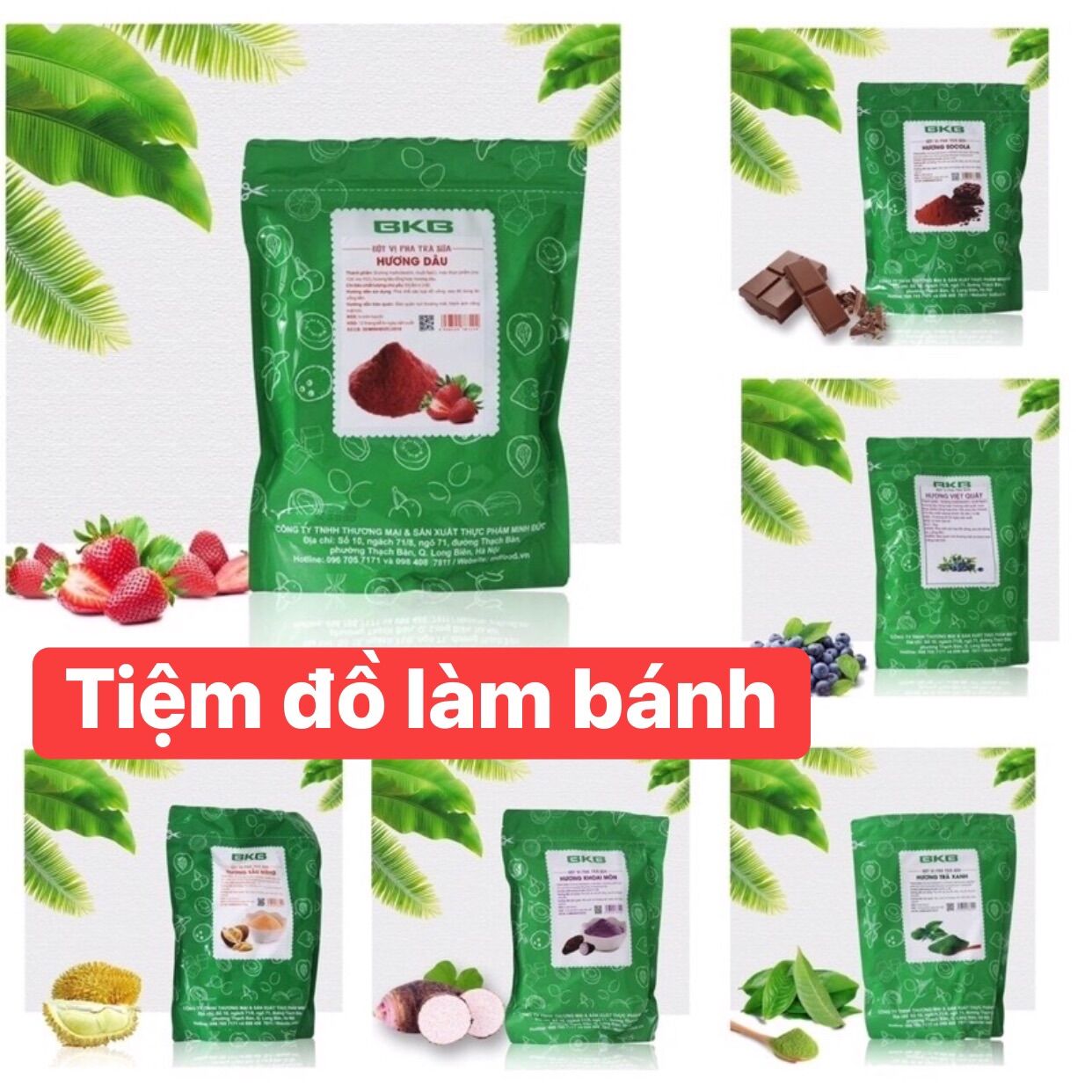 Bột vị pha trà sữa BKB 1kg- vị bạc hà