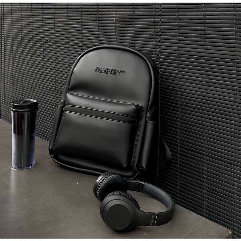 Balo DG Leather Basic Backpack Chất Da Simili Cao Cấp Chống Nước Cặp Da Đi Học Màu Đen Thời Trang Balo 2810 Shop
