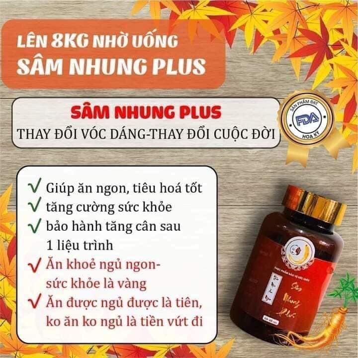 Tăng cân Sâm Plus-Viên ăn ngon Sâm Nhung Plus-249k(1 hộp 60 viên)