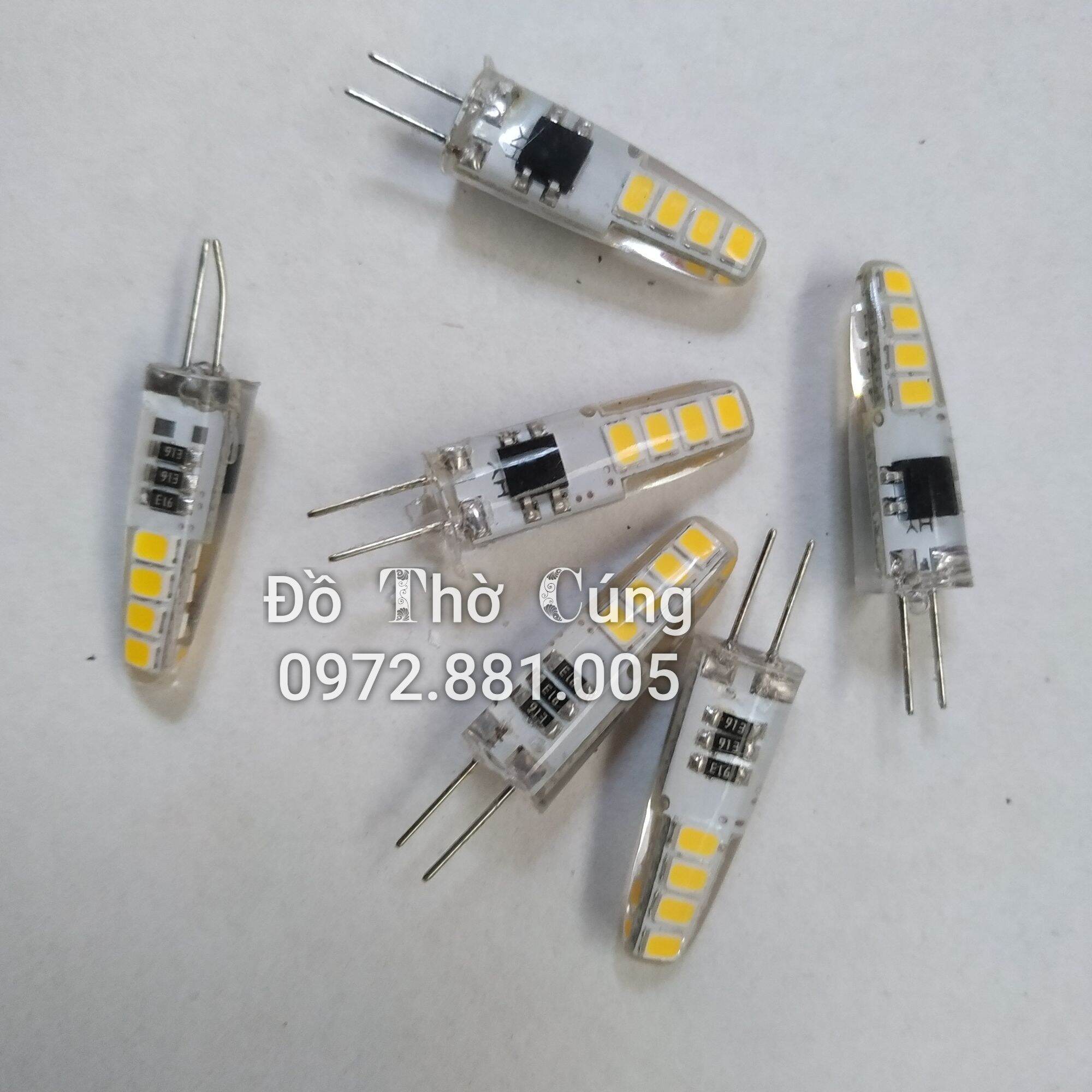 Đèn thờ thủy tinh 5 Bông hoa sen (1 đôi)