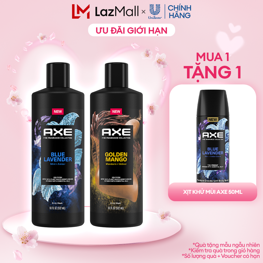 Sữa Tắm Axe Hương Nước Hoa Nam Cao Cấp Thơm Tinh Tế Dành Cho Nam 532ml