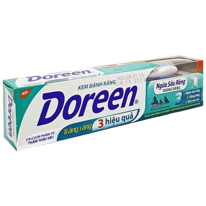 Kem đánh răng Doreen 3 hiệu quả tuýp 180g