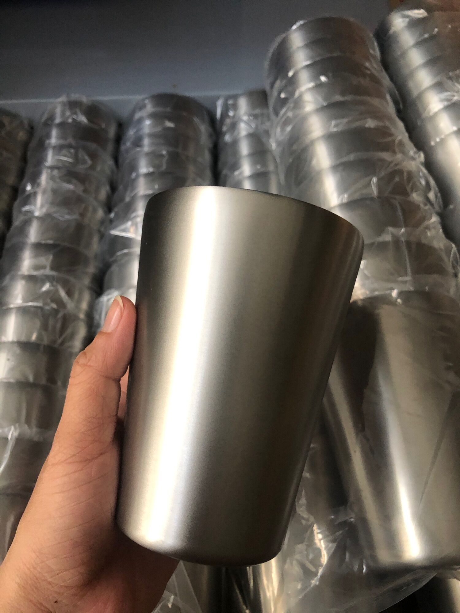 Ly giữ nhiệt inox 2 lớp hàng nhật bãi, không nắp 450ml