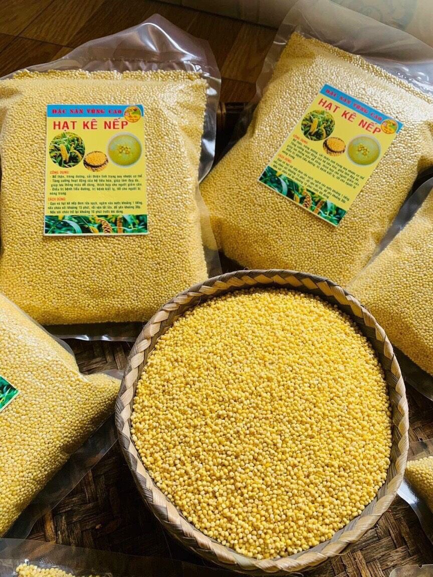 Hạt kê nếp vàng Tây Bắc đã tách vỏ ( gói 1kg)