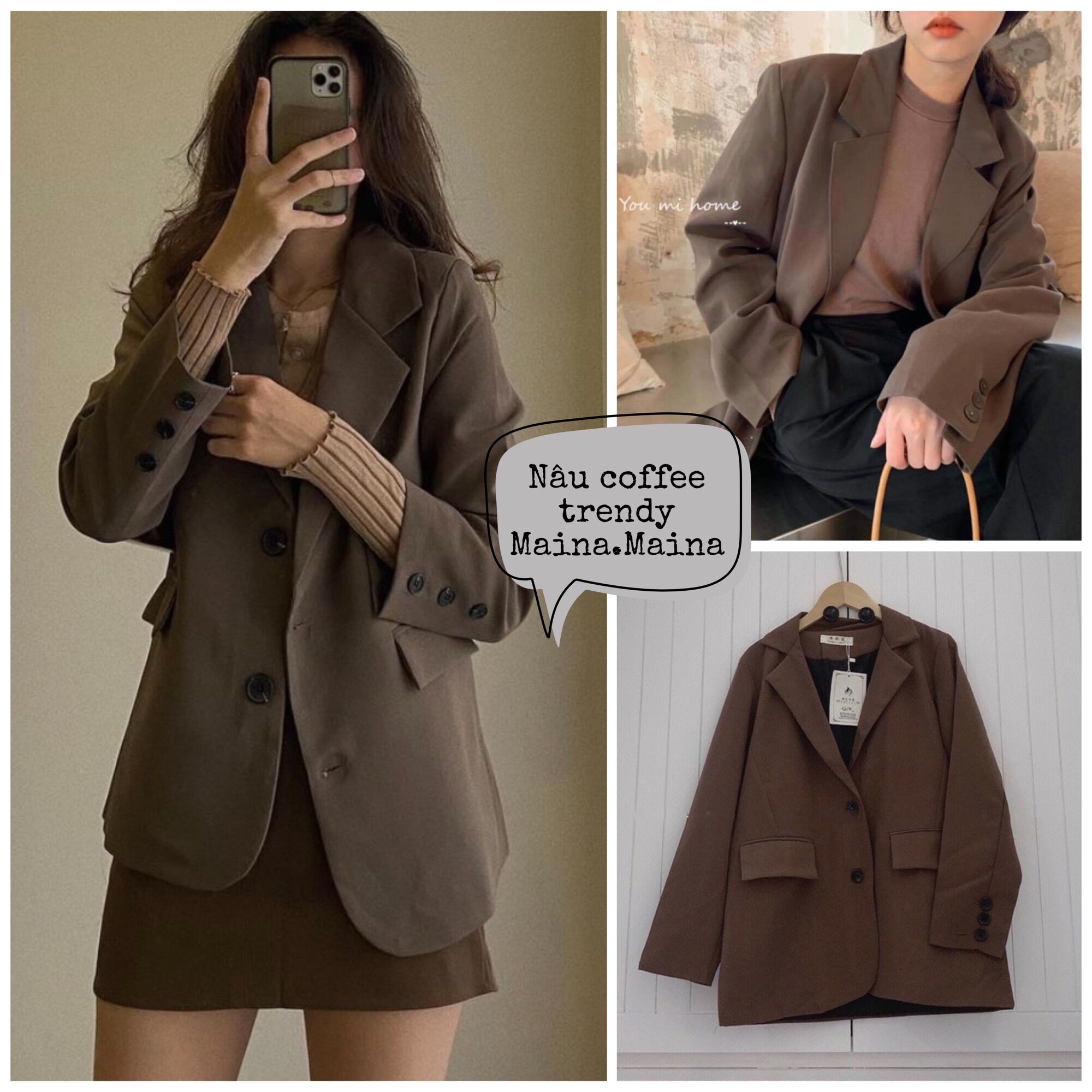 Áo Blazer Túi Nắp Basic 2 Lớp - Áo Vest Nữ Phong Cách Hàn Quốc (ảnh thật/hàng sẵn)