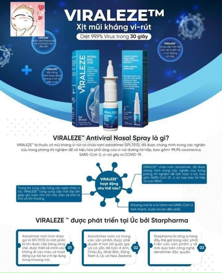 Bình xịt mũi kháng Virut - Viraleze