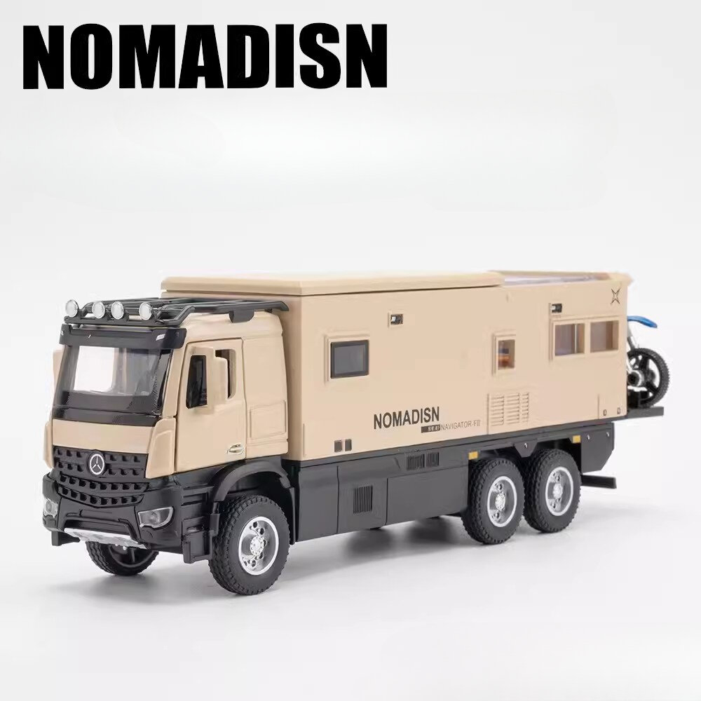 NOMADISM 1/24 Quy Mô RV Đồ Chơi Mô Hình Xe Ô Tô Hợp Kim Diecasting Chức Năng Kéo Lại Với Âm Thanh & 