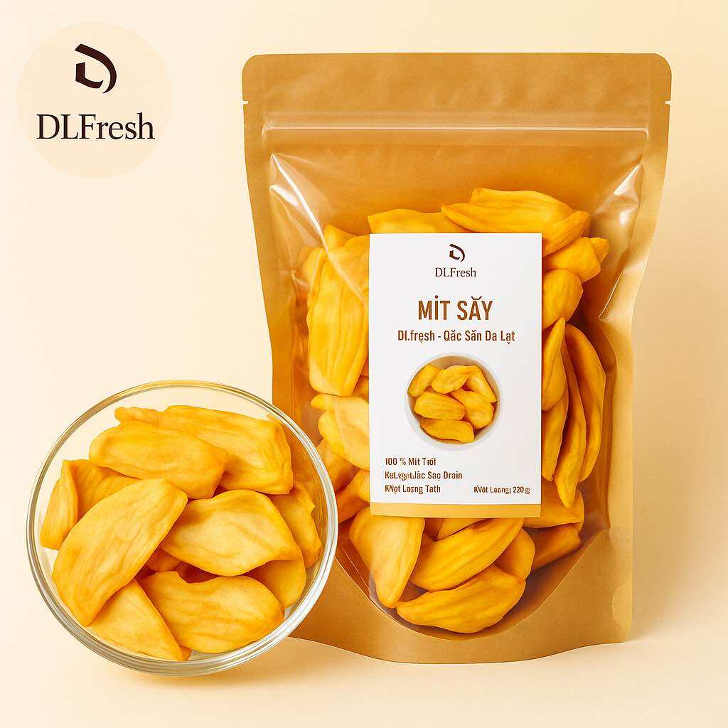Mít sấy giòn DLFresh mít nguyên cánh sấy giòn