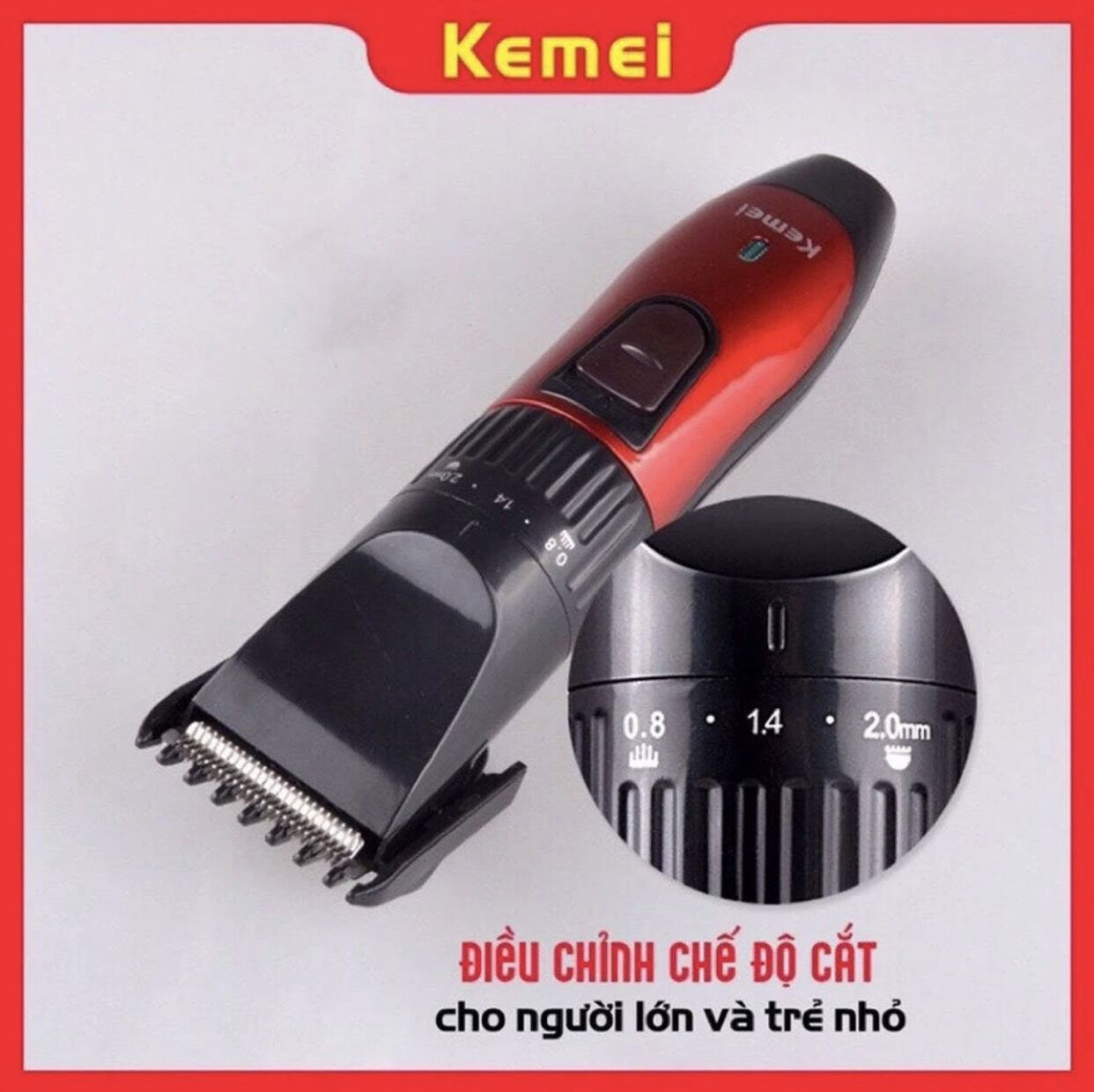 [Hàng mới về] Tông đơ cắt tóc trẻ em Kemei