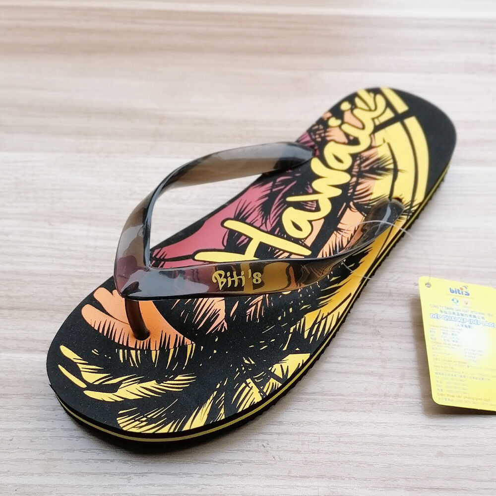 Việt nam flat man giày sandal thời trang mùa hè xu hướng hàn quốc chống trơn trượt giày đi biển dép nam đế cao su chống thấm nước