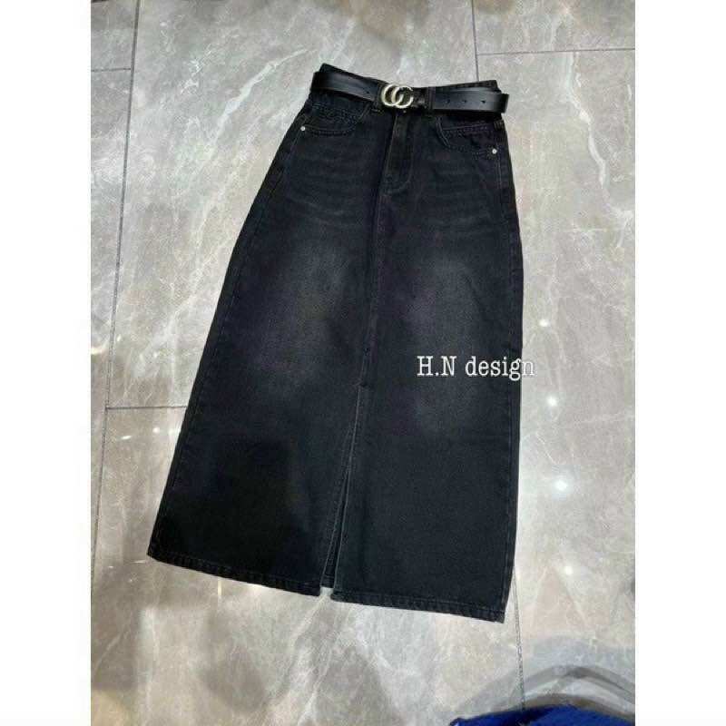 CHÂN VÁY DENIM XẺ TRƯỚC SIÊU HOT #930