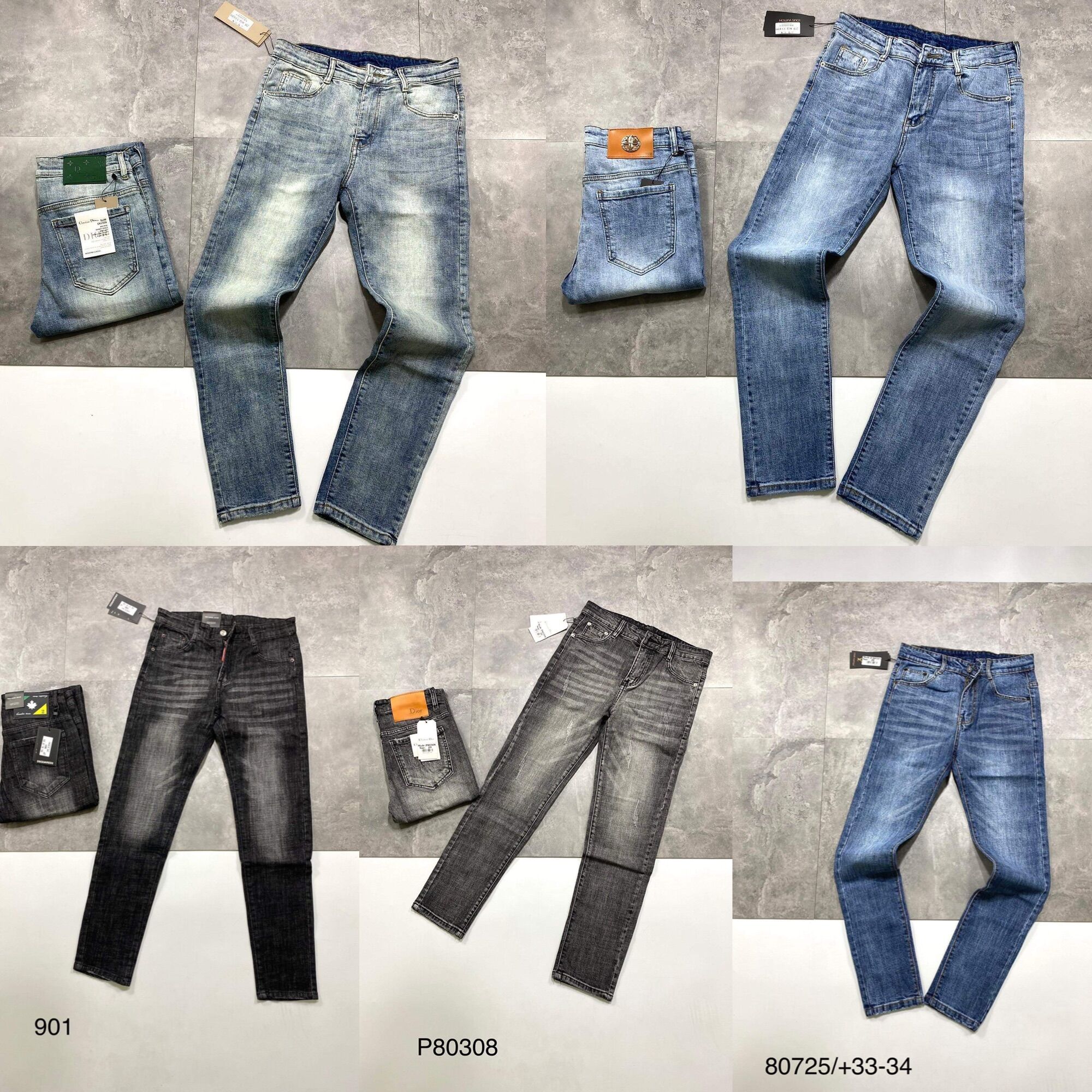 Quần bò côn đơn giản hàng super