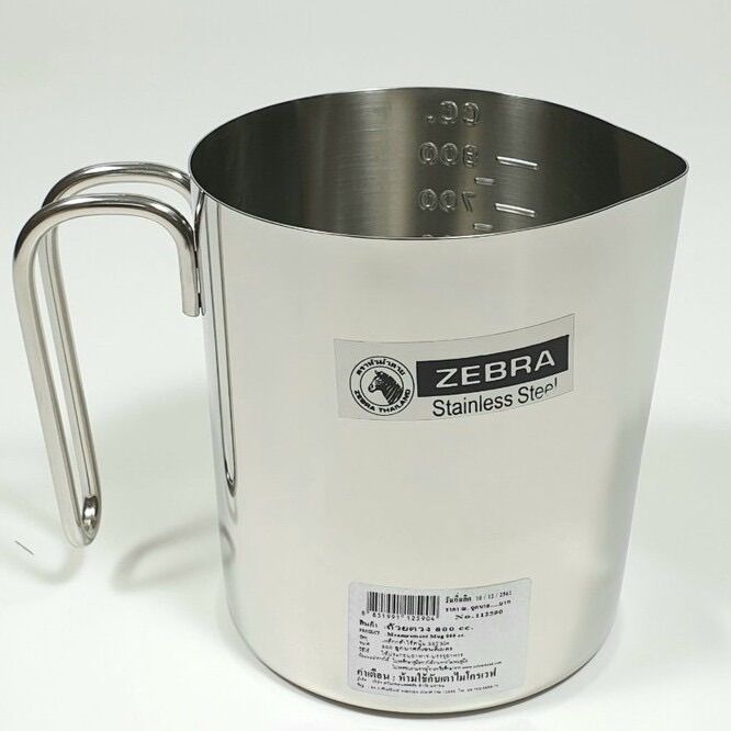 Ca đong đo lường nước inox zebra Thái Lan thể tích 800ml-code 112590