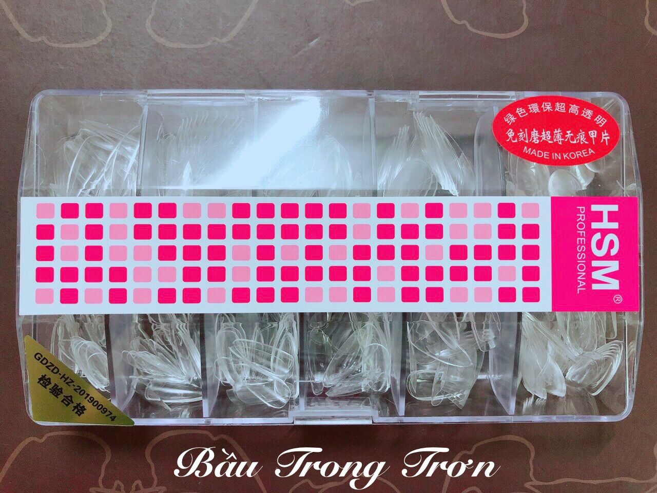 Móng úp HSM chuẩn form (hộp 500 móng)