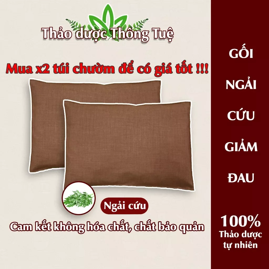 Combo 2 gối chườm ngải cứu, chườm ấm spa, chườm đau bụng kinh