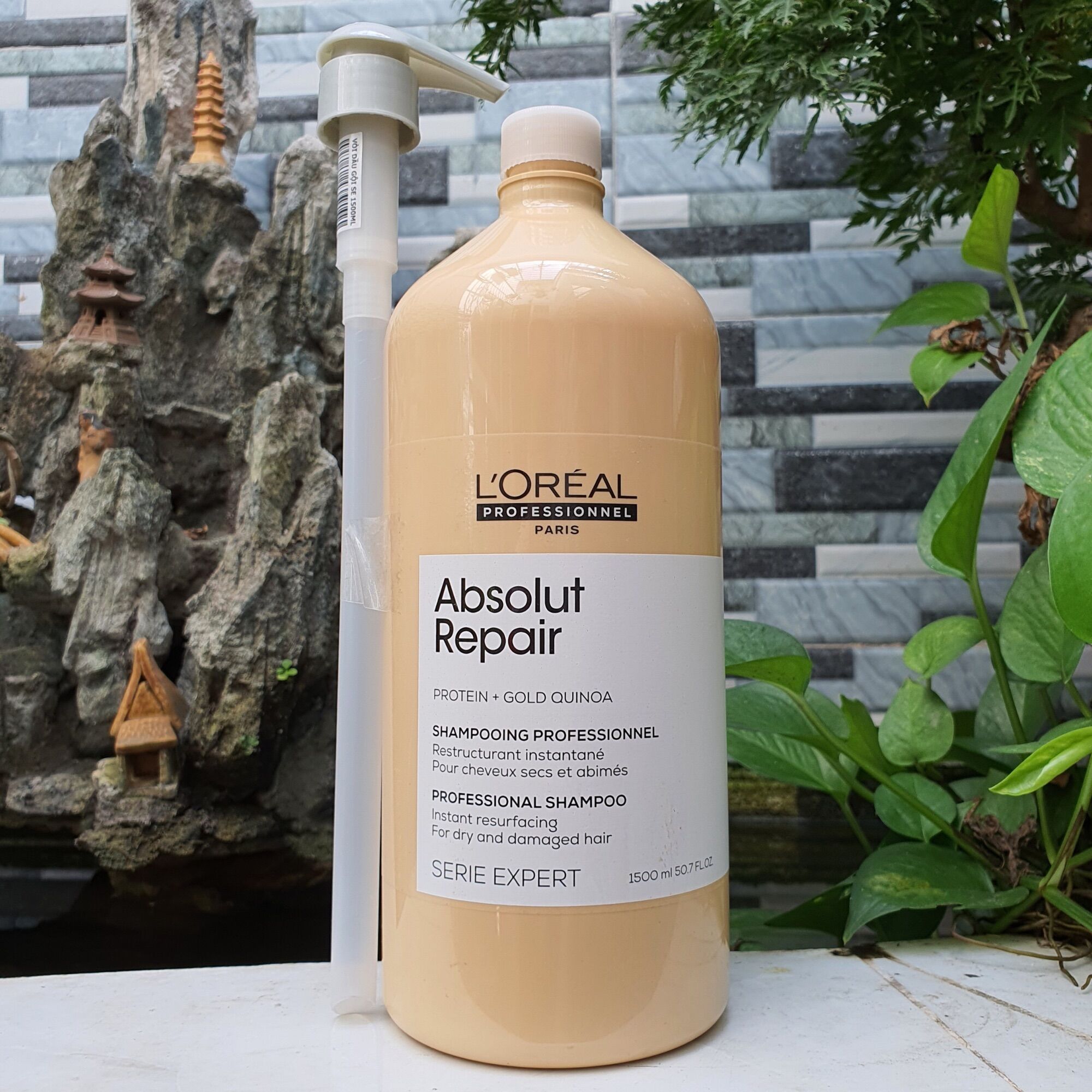 Dầu gội Loreal Professional Paris Absolut Repair phục hồi tóc hư tổn 1500ml