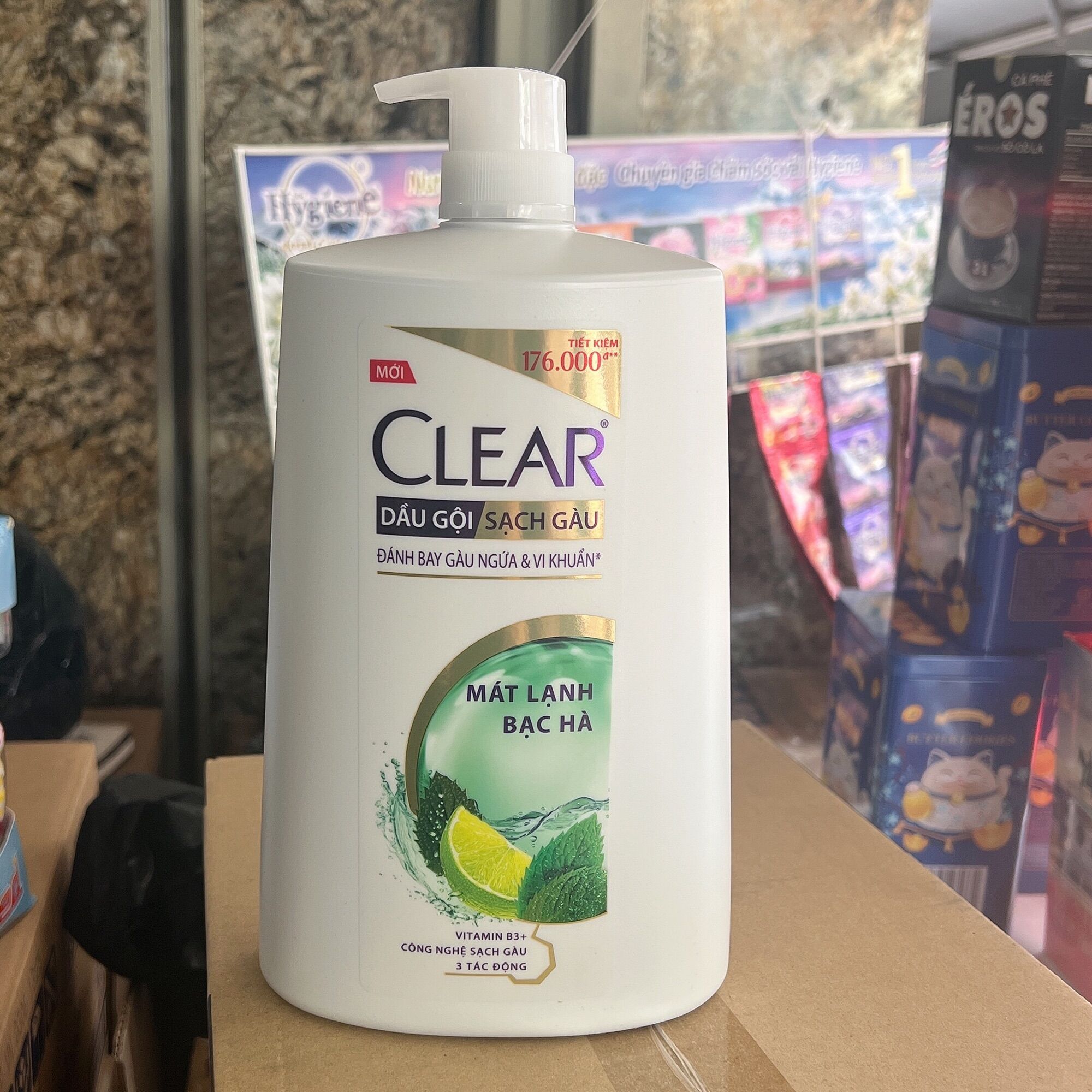 Dầu gội clear bạc hà chai 1kg 4