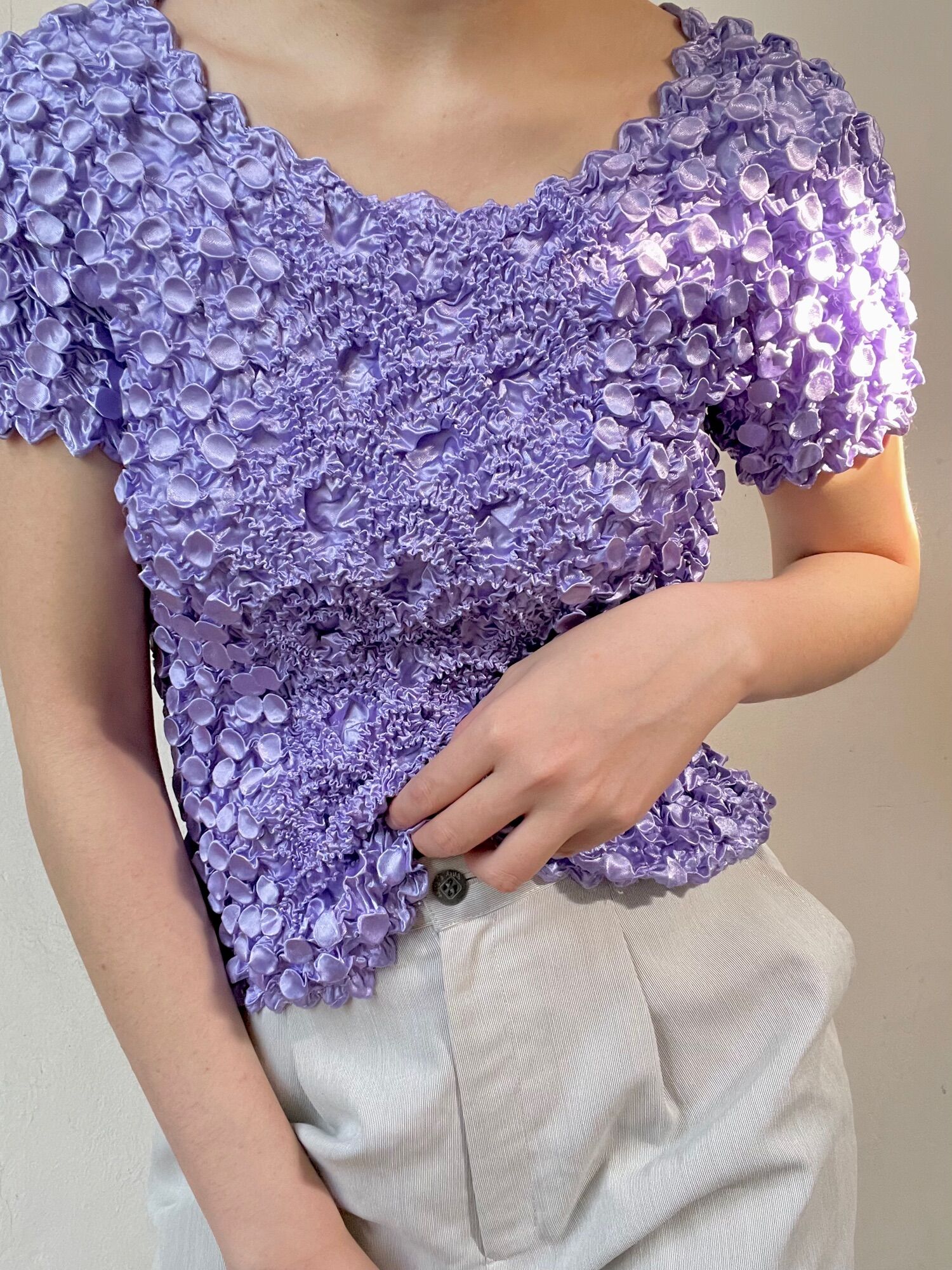 [2hand] Popcorn shirt/Áo popcorn tay ngắn