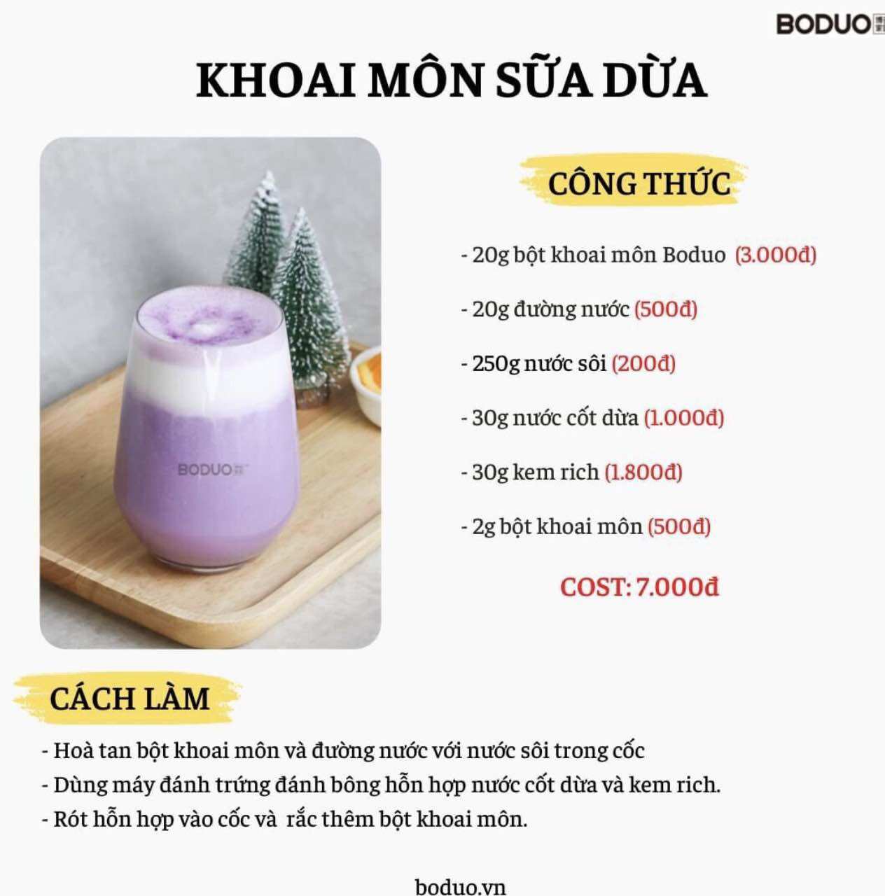 Bột khoai môn Boduo gói 1kg