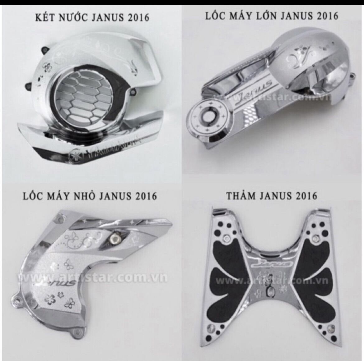 Full Bộ Phụ Kiện Mạ Crom Janus 2022 Mới