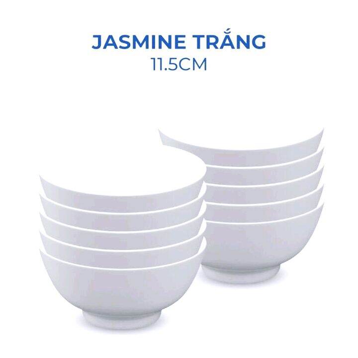 Bộ 10 chén cơm trắng sứ minh .long 1