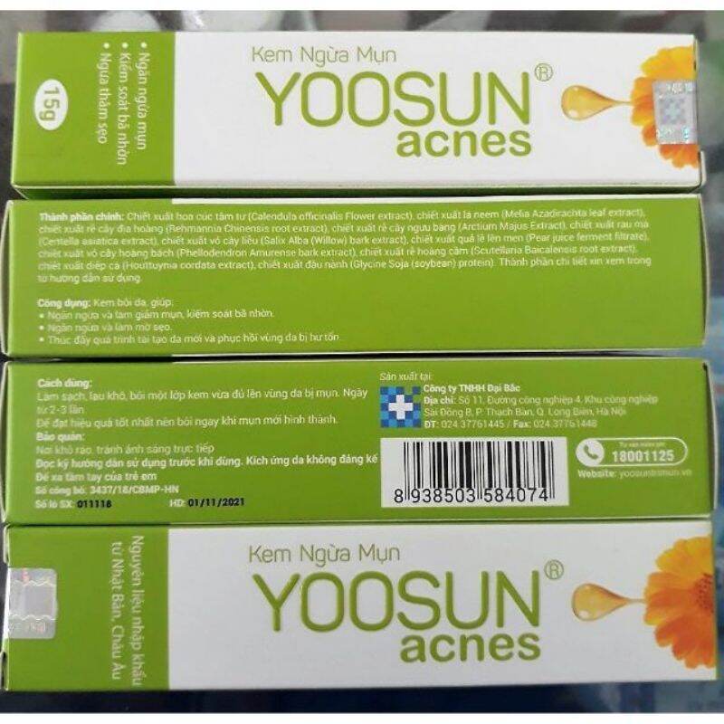 [HCM]Kem ngừa mụn Yoosun acnes 15g