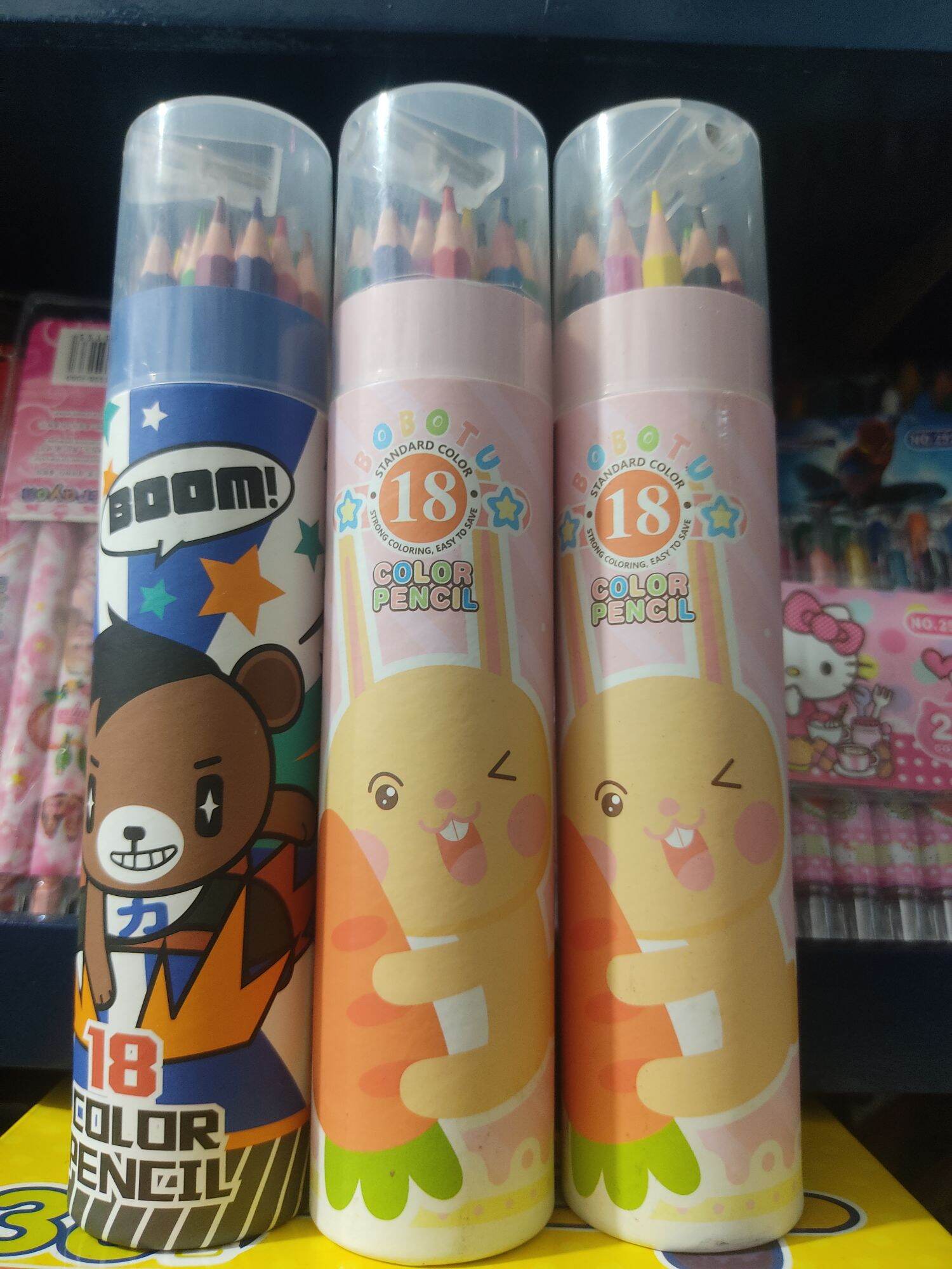 Chì 18 mầu lon có đồ chuốt