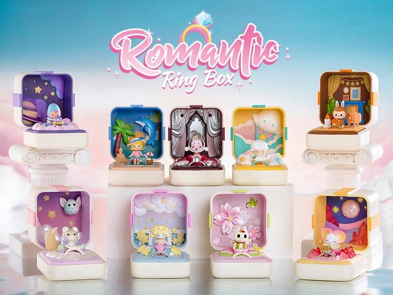 Chính hãng blindbox hộp mù pop mart romantic ring box