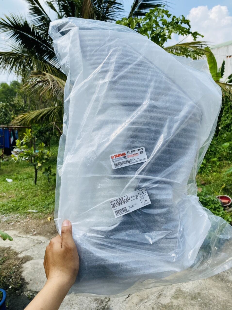 Yếm trước ex 155 màu đen nhám