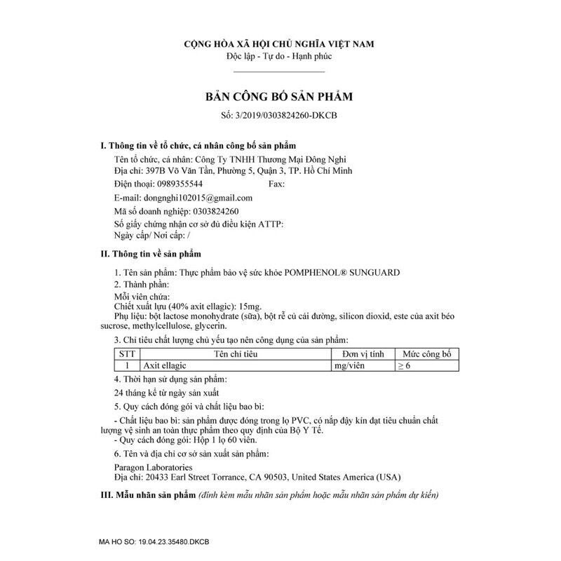 Viên uống chống nắng nội sinh Murad